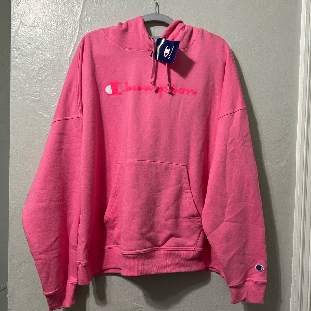 Champion Womens Fleece Pink Hoodie NWT